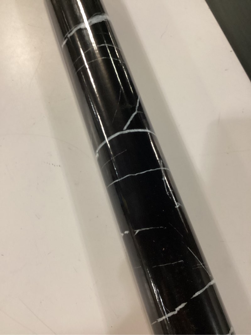 Condition photo showing Good Condition for black marble contact paper glossy peel and stick wallpaper countertop furniture waterpoof self adhesive removable wall paper kitchen livingroom bathroom cabinet vinyl roll 17.5"x80" black and silver 17.5" x 80"