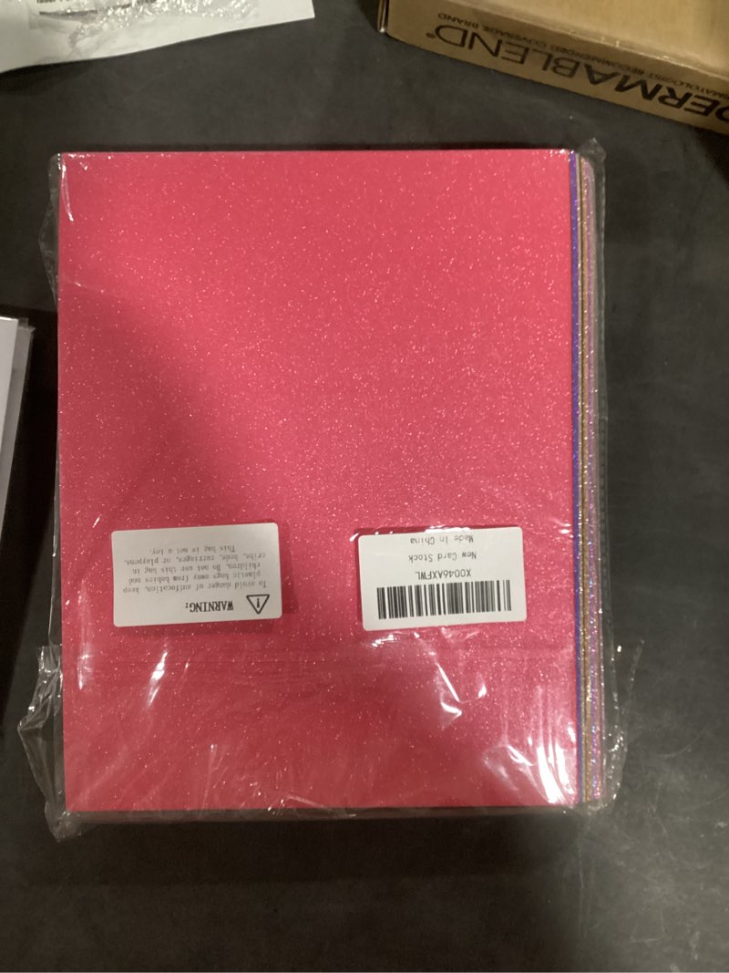 Condition photo showing New/Like New for OcePor Glitter Cardstock, 105 Sheets in 35 Colors Cardstock, Glitter Paper for Cricut, Crafts and DIY, 8.5”x11”Shimmer cardstock for Birthday, Wedding Party Decor(92 lb/250 gsm) 105 Sheets-35 Colors