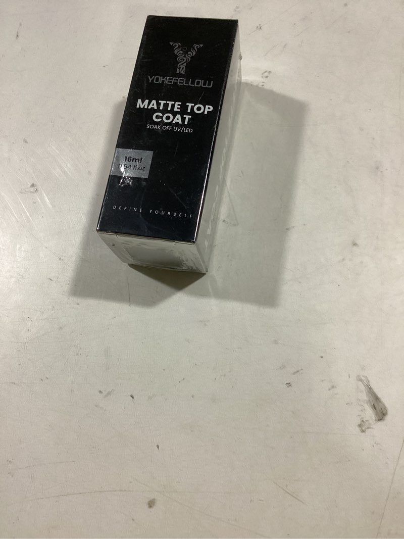 Condition photo showing New/Like New for YOKE FELLOW Matte Gel Top Coat -16ML No Wipe Matte Top Coat Soak Off Matte Finish Long Lasting Wear-Resistant DIY Home Nail Salon