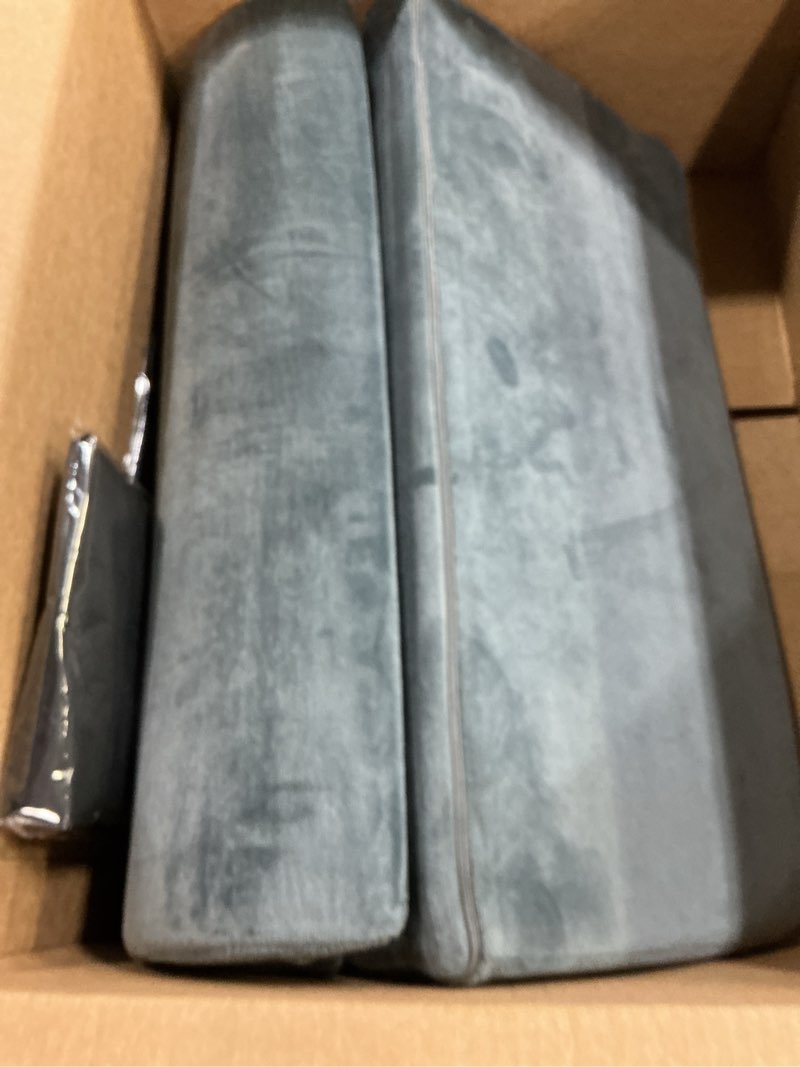 Condition photo showing Good Condition for lunix 3pcs orthopedic bed wedge pillow set, post surgery memory foam for back, leg, and knee pain relief, adjustable sitting pillow for sleeping, acid reflux, and gerd, with hot cold pack, navy stone navy