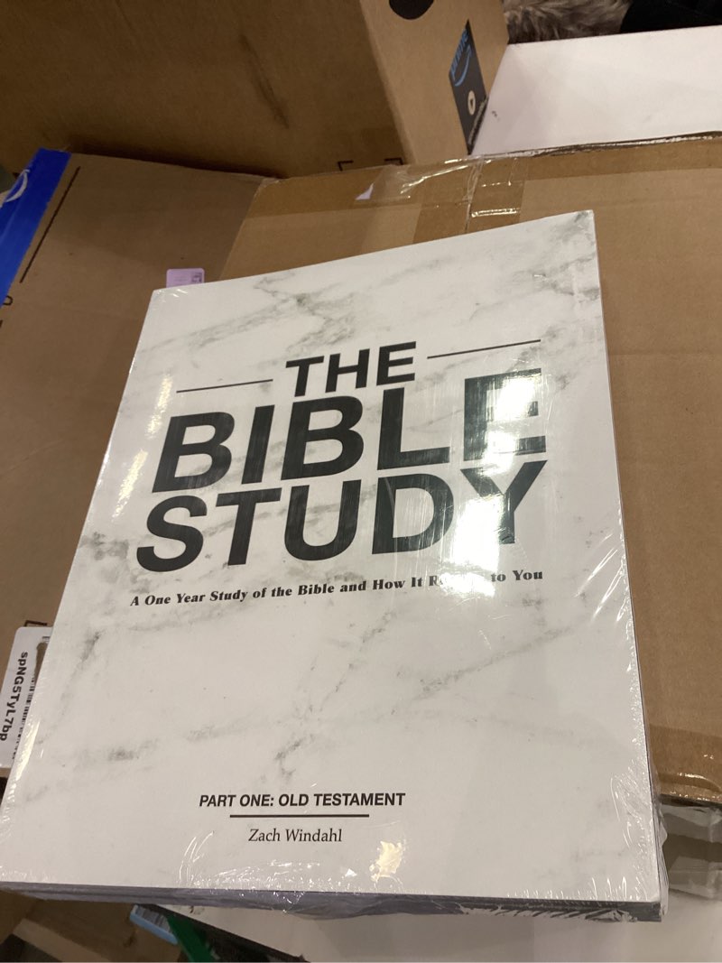 Condition photo showing New/Like New for The Bible Study: A One-Year Study of the Bible and How It Relates to You (2-Volume Set Including the Old & New Testaments with Discussion Questions and a Daily & Weekly Study Guide)