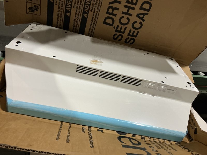 Condition photo showing Good Condition for Broan-NuTone 413001 Non-Ducted Ductless Range Hood with Lights Exhaust Fan for Under Cabinet, 30-Inch, White White 30-Inch