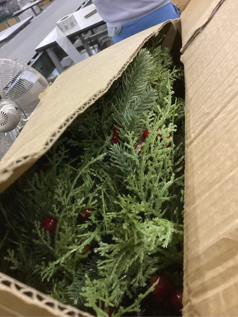 Aneco 16 Pieces Christmas Candle Rings Wreath with Ribbon 8.7 Inch Wreath Holder Pillar Candlestick 