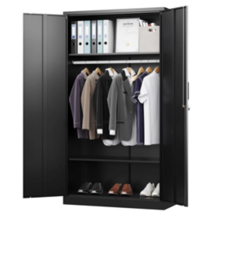 36 Inch Wide Metal Wardrobe Cabinets Storage Cabinets with Lock