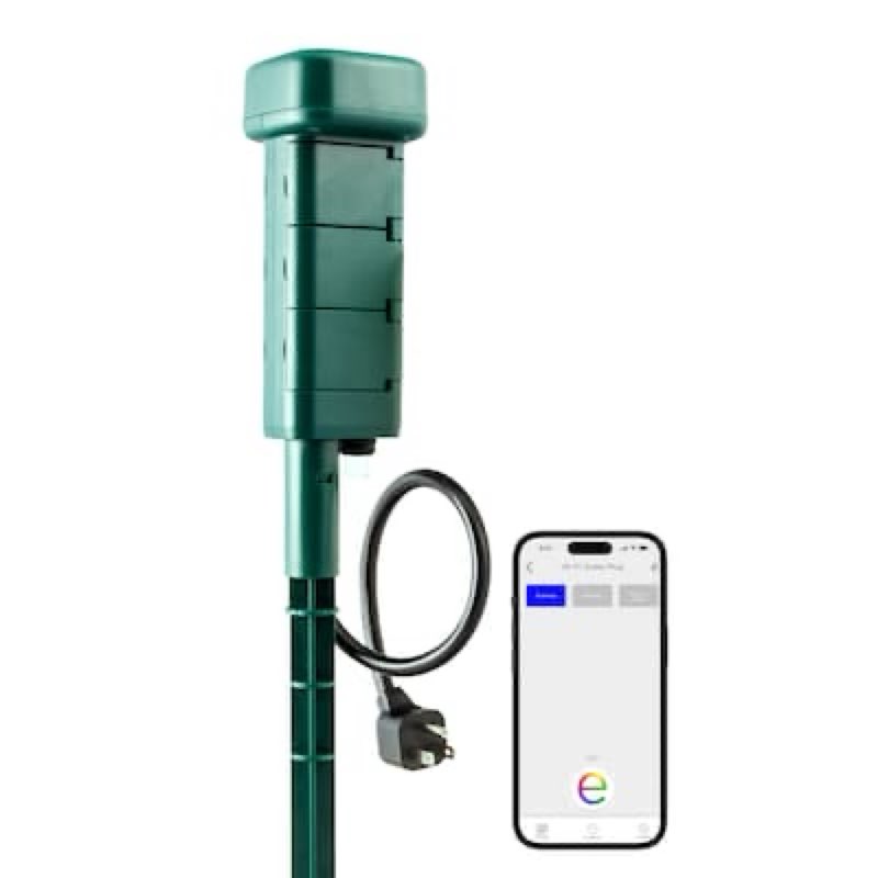 enbrighten yard stake 120-volt 6 -outlet outdoor smart plug