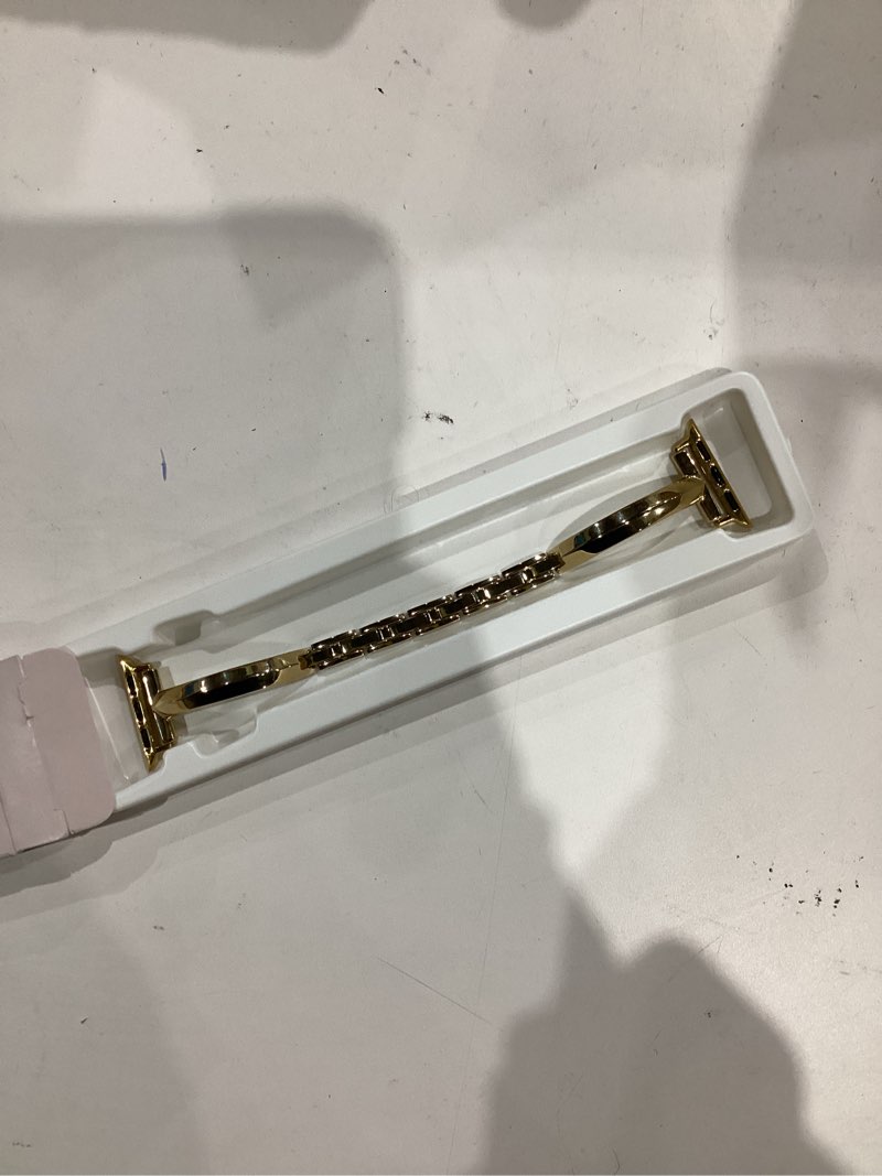 Condition photo showing Good Condition for Missair Thin Band Compatible with Apple Watch 38mm 40mm 41mm 42mm 44mm 45mm 46mm 49mm for Women, Slim Bracelet Designer Dressy Stainless Steel Metal Strap for iWatch Series 11 10 9 8 7 6 5 4 SE Ultra Gold 38/40/41/42mm(Series 10 11)