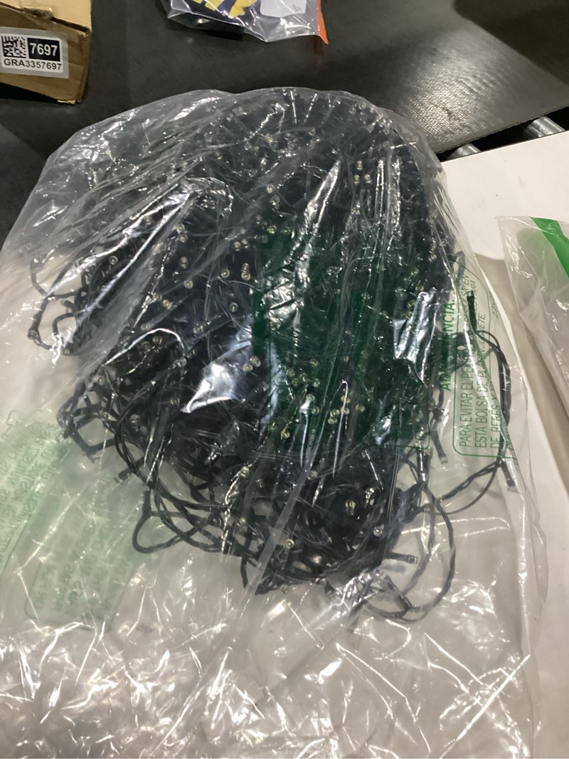 Condition photo showing As Is for Christmas Decorative String Lights, 33ft 100 LED 8 Lighting Modes Waterproof Fairy Light for Indoor Outdoor Christmas Party Garden Wedding Home Decoration 