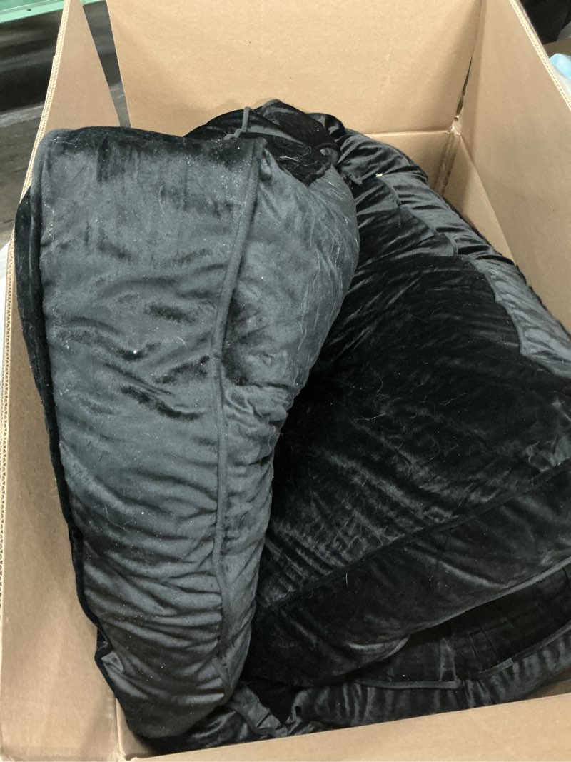 Condition photo showing As Is for YOSHOOT 8 Inches Futon Mattress Full Size, Thick Futons Sofa Couch Bed, Floor Mattress for Adults, Shredded Foam Filling, Medium Firm(Frame Not Included), Black, 54"x75" Full (8 inches) Black