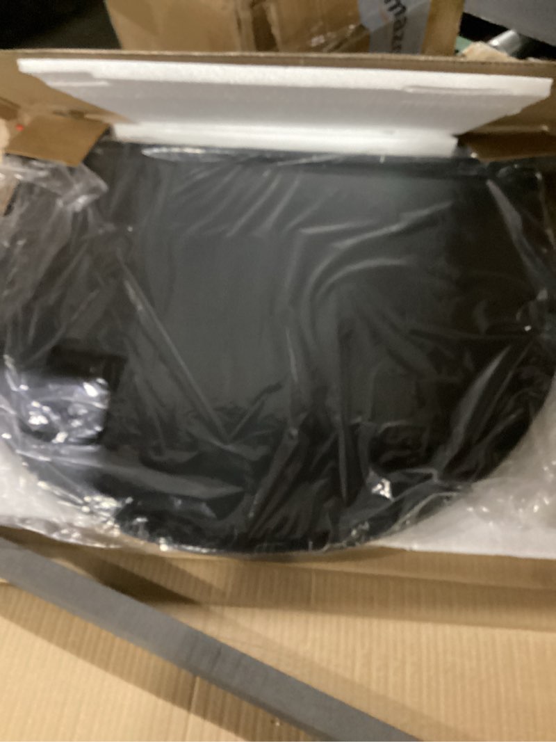 Condition photo showing Good Condition for forbath arched bathroom mirror 16x24 inch, black bathroom mirror wall mounted modern aluminum alloy frame arch mirror for bedroom living room entryway, hanging or leaning against wall black 24"l x 16"w