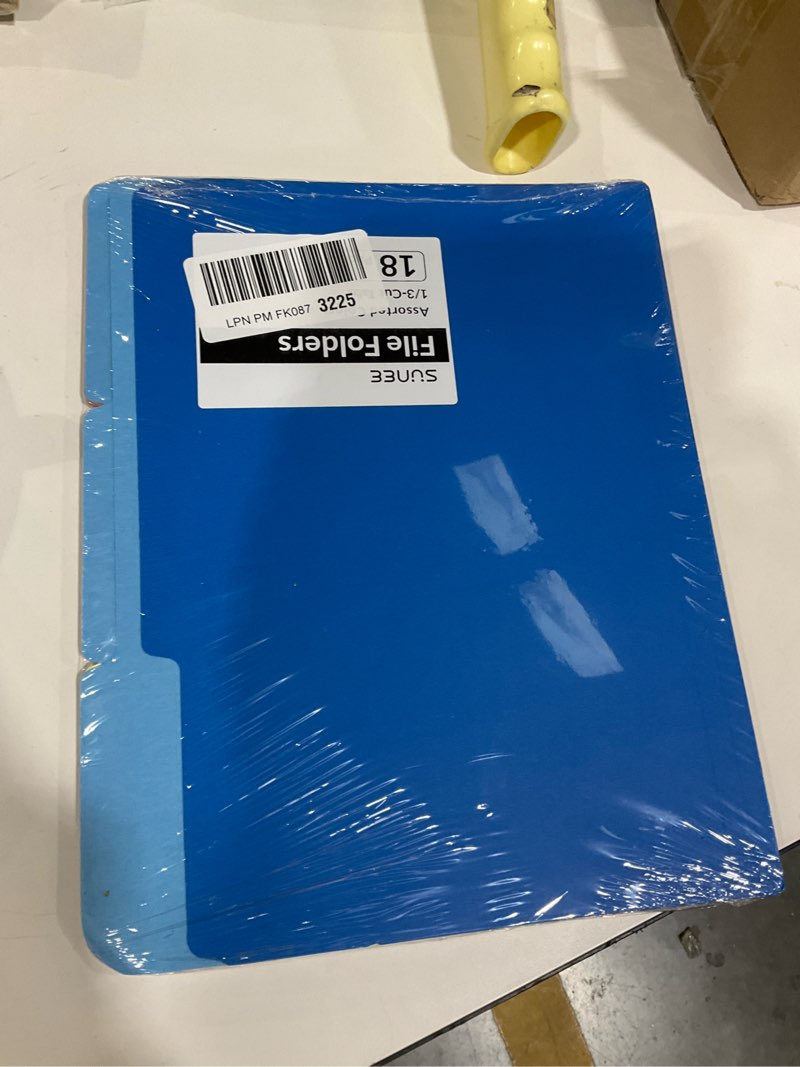Condition photo showing Good Condition for SUNEE File Folders, 18 Pack Manilla Folders 8.5 x 11, Colored Folder Office Organization Home School Folders for Documents Files Paper,6 Assorted Colors
