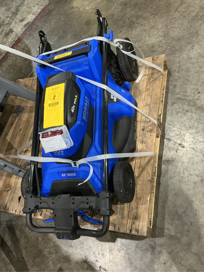 kobalt 40-volt 21-in brushless battery push lawn mower 6 ah (battery and charger included)