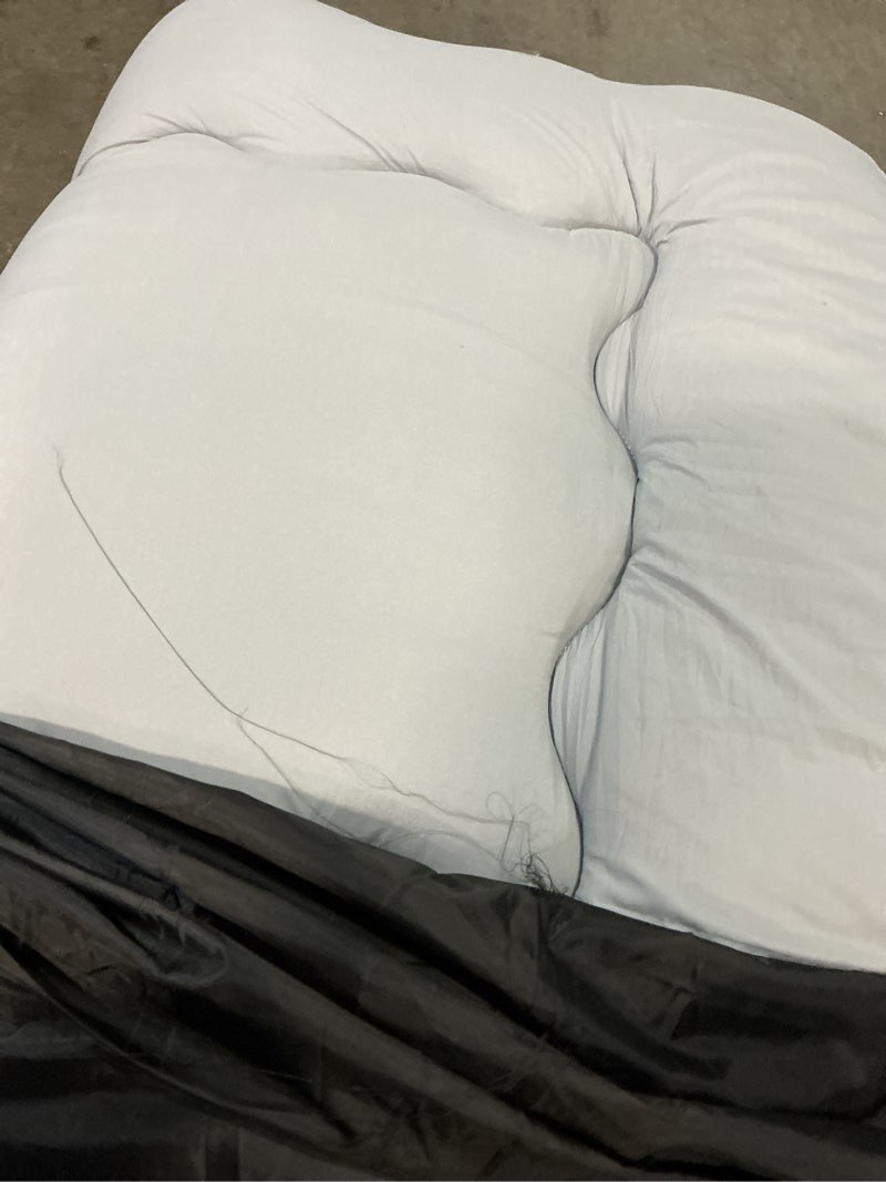 Condition photo showing As Is for japanese floor mattress, 3.5" thicken futon mattress tatami mat, high density foam support for adult kids sleep, portable futon sofa bed for camping, pet mat, twin 80"x 39"?silver gray? silver gray twin (80”l × 39“w)