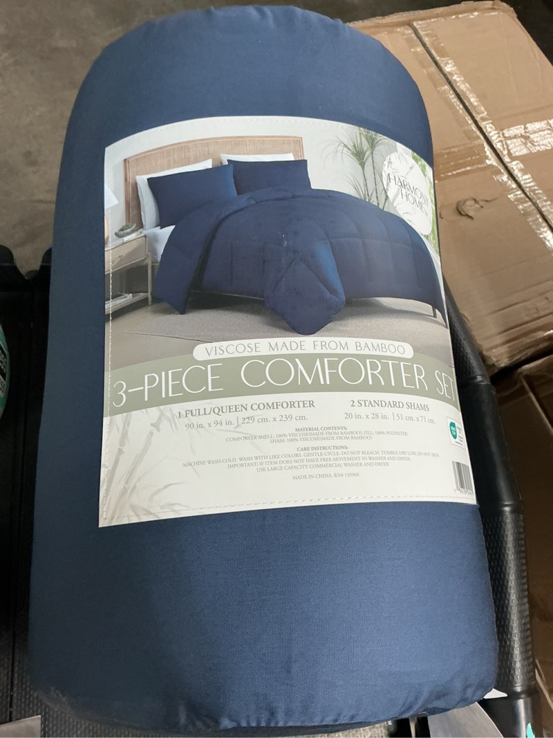 Condition photo showing New/Like New for bamboo harmony 3-piece viscose made from bamboo comforter set full/queen