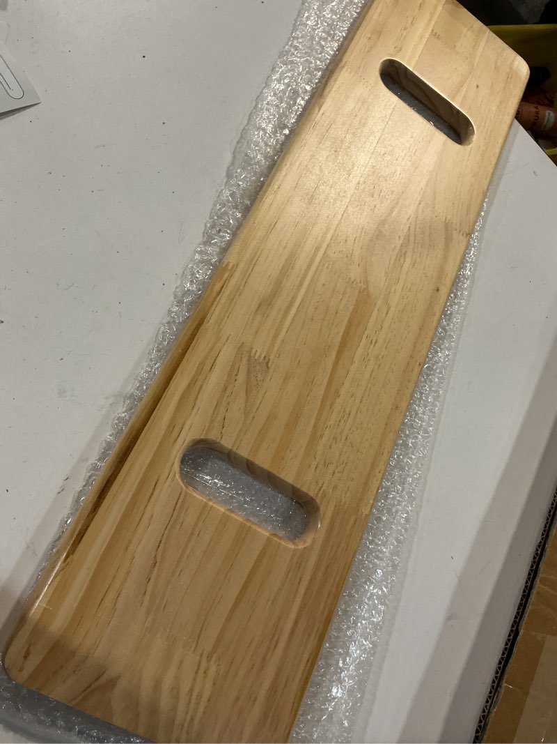 Condition photo showing Good Condition for blue jay wooden transfer board for wheelchair transfers - 30" heavy duty slide board with handles - 8" x 30" patient assist device for car, bed, chair & seniors - smooth surface & tapered ends 30*8*1