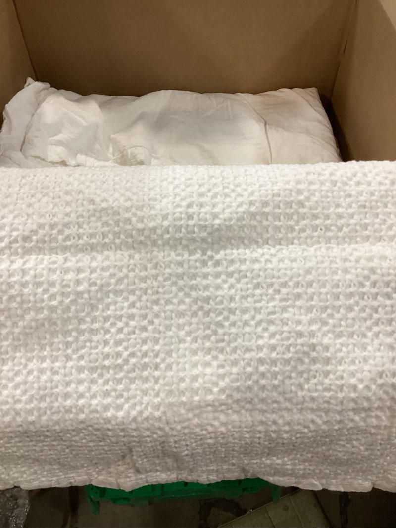 bedsure cotton duvet cover set - 100% cotton waffle weave coconut white duvet set (similar product only)