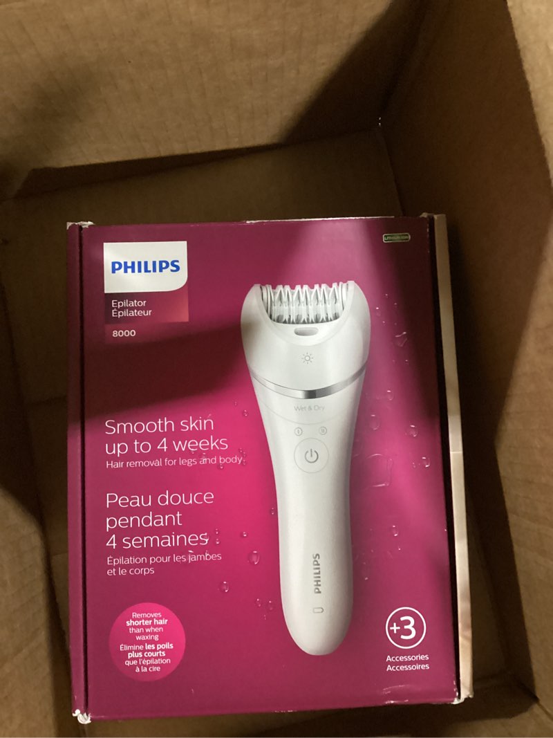 Philips Beauty Epilator Series 8000 for Women, with 3 Accessories, BRE700/04