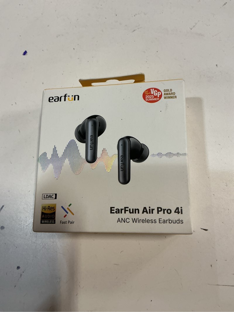 Condition photo showing New/Like New for EarFun Air Pro 4i Noise Cancelling Wireless Earbuds, Hi-Res Sound with LDAC, 6 Mics AI ENC Clear Call, 40H Playtime, Multipoint Connection, Surround Sound, Bluetooth 5.4 Earbuds, Wireless Charging