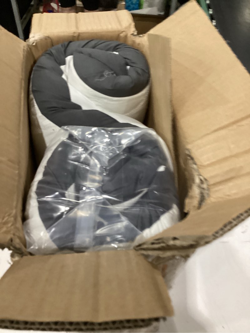 Condition photo showing Good Condition for king size goose down feather hotel collection bed pillows for sleeping one pillow for back, stomach or side sleepers stripe white color king (pack of 1)