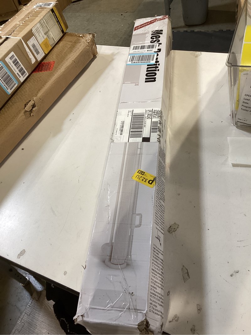 Condition photo showing Good Condition for reinforced 80 inch retractable baby gate extra wide baby gate for wide openings, indoor/outdoor retractable dog gate for doorway, mesh dog gate indoor prevent babies/pets from crawling under, black black 33" tall x 80" wide? with reinforced bar ?