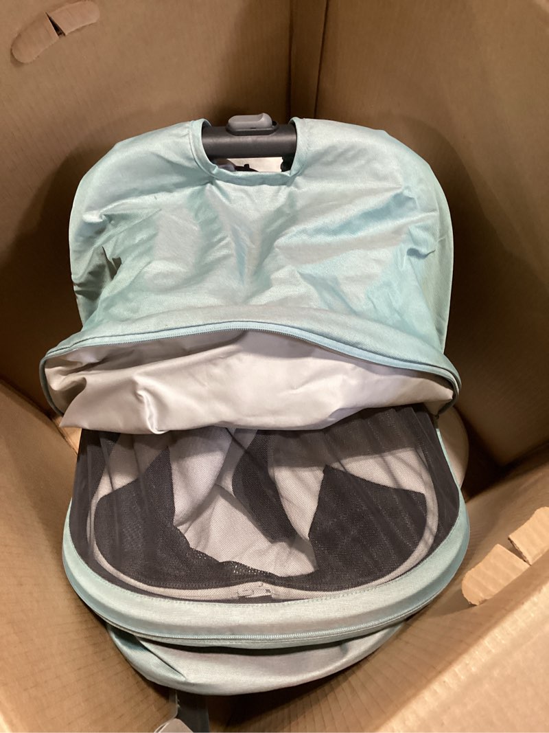 Condition photo showing As Is for uppababy bassinet v3 - compatible with vista, cruz, ridge strollers - overnight sleep solution - mat