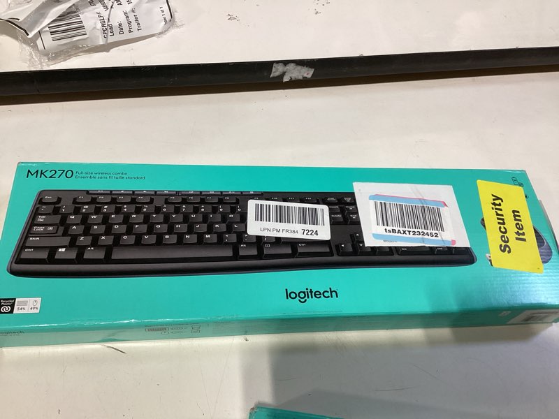 Condition photo showing New/Like New for logitech mk270 wireless keyboard and mouse combo for windows, 2.4 ghz wireless, compact mouse, 8 multimedia and shortcut keys, 2-year battery life, for pc, laptop - black
