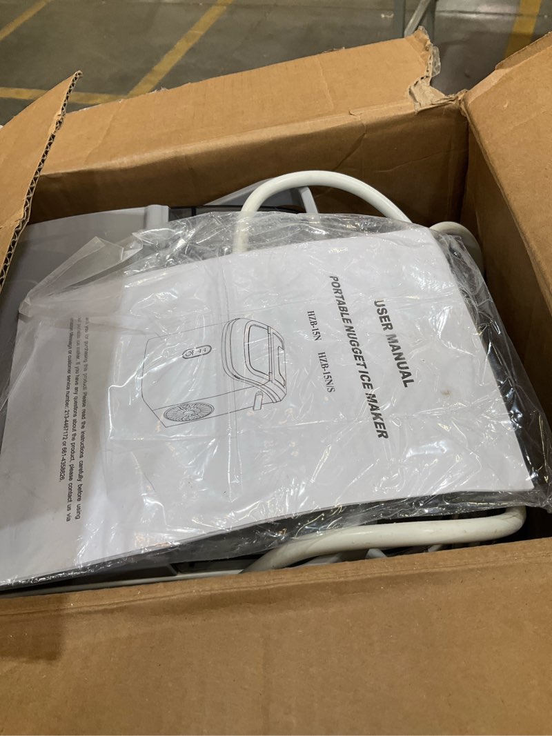 Condition photo showing Good Condition for nugget ice makers countertop with soft chewable pellet ice, 7 mins ice making, 35.5lbs/24hrs, pebble ice maker machine with self-cleaning/basket/scoop for kitchen/office, grey