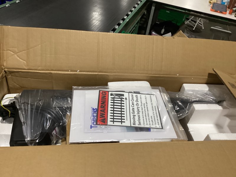 Condition photo showing New/Like New for topens a8131 single swing gate opener heavy duty automatic gate motor for single swing gates up to 18ft, electric driveway gate operator ac powered with remote control kit solar compatible 880lbs