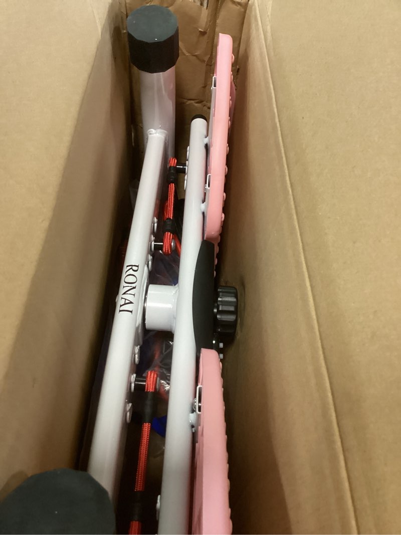 Condition photo showing As Is for Ronai Waist Twister Machine with Resistance Bands – Adjustable Ab Twister Board for Home Fitness, Dual Pedals, Quiet Rotation, Tracks Time/Reps/Calories, 300 Lbs Capacity Pink