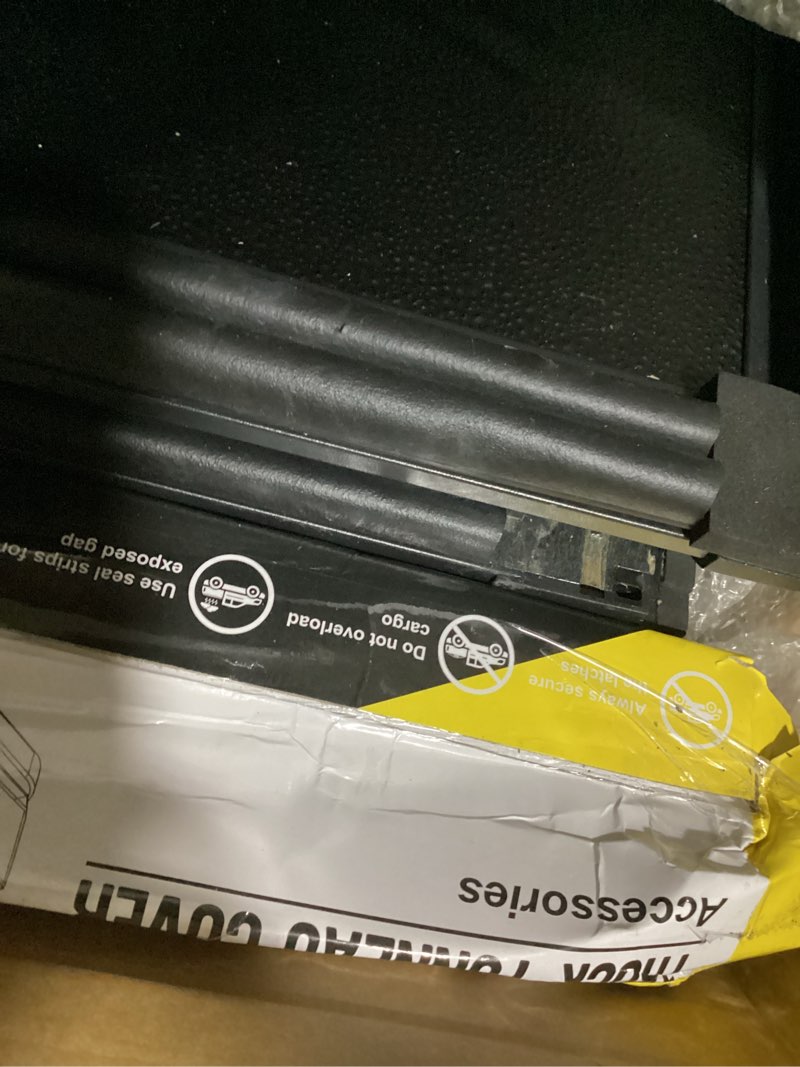Condition photo showing As Is for hard top tri fold tonneau cover compatible with 2009-2026 dodge ram 1500 5.7ft bed (67.4") w/o rambox&split tailgate, alloy steel and fiberglass made 5'7" box(09-26 1500) hard folding