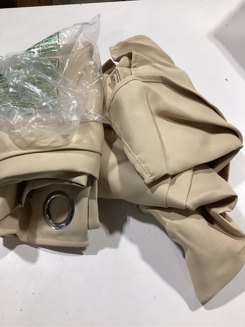 Condition photo showing Good Condition for nicetown thermal insulated eyelet top room darkening panels/curtains/drapes for bedroom (2 panels, w42 x l84 inches, biscotti beige) biscotti beige 42"w x 84"l (pack of 2)