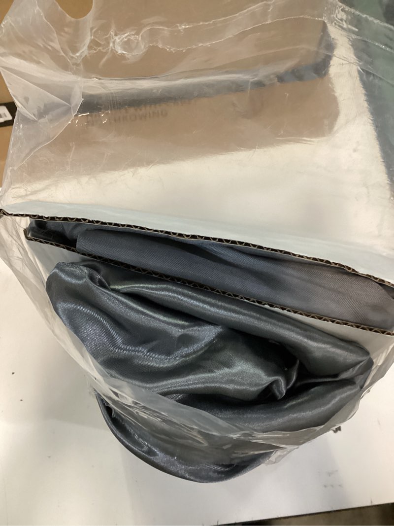 Condition photo showing As Is for bedelite satin sheets full size bed set, luxury soft dark grey silky sheets for hair and skin, similar to silk bed sheets set 4 pieces with 1 deep pocket fitted sheet, 1 flat sheet, and 2 pillowcases dark grey full