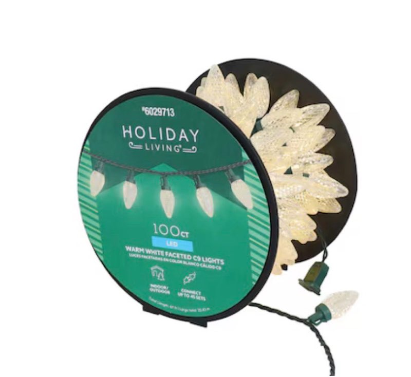 Holiday Living 100-count 66-ft Warm White LED String Christmas Lights