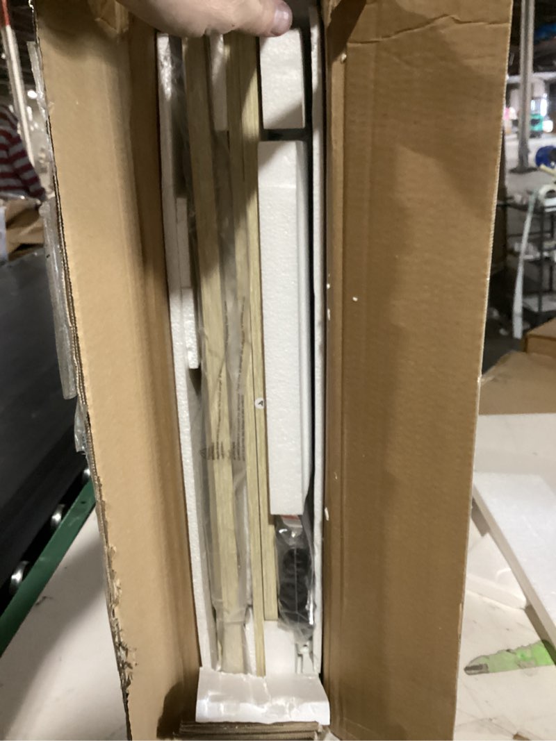 Condition photo showing New/Like New for dwanton dog crate furniture with cushion, wooden kennel table with double doors, indoor dog house, small/medium/large size, 27.2" l, white oak 27.2"l x 20.1"w x 23.6"h white oak