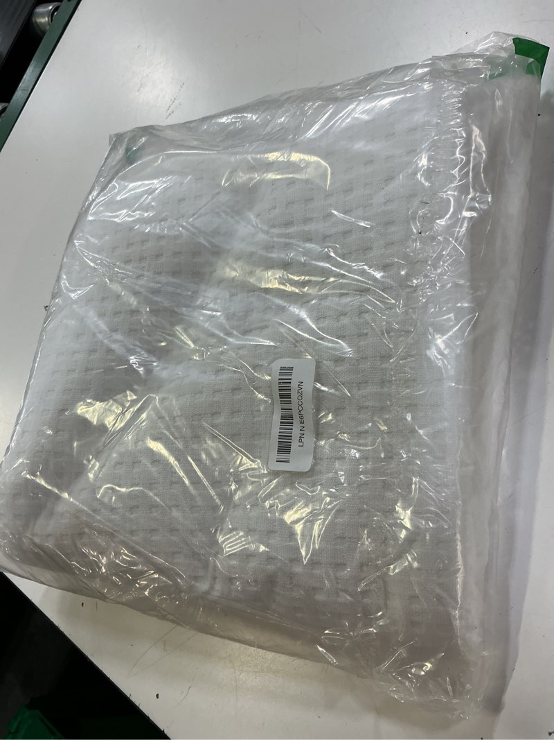 Condition photo showing Good Condition for tititex white 3d embossed textured fabric shower curtain for bathroom,farmhouse coastal soft cloth shower curtain set - 72x72 ?seashell?white 72"w x 72"l (pack of 1)