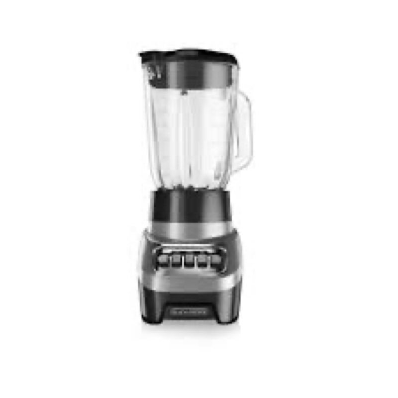 black+decker powercrush multi-function blender with 6-cup glass jar, 4 speed settings, silver