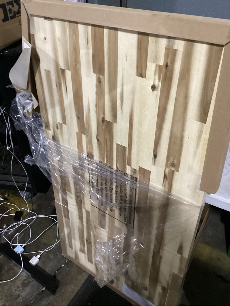 Condition photo showing Good Condition for allen + roth 4-ft x 25-in x 1.5-in finger-jointed natural acacia butcher block countertop
