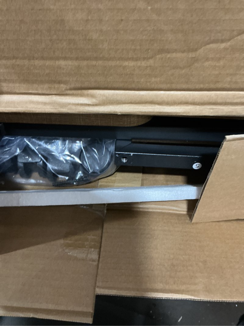 Condition photo showing Good Condition for Mobile Foldable Desk w/ 6 Wheels,Portable Rolling Small Computer Desk w/Storage Shelves, Folding desks for Small Spaces, Computer Table for Home Office Bedroom Living Room-Brown 32'' L x 23'' W x 30'' H Walnut Folding Table