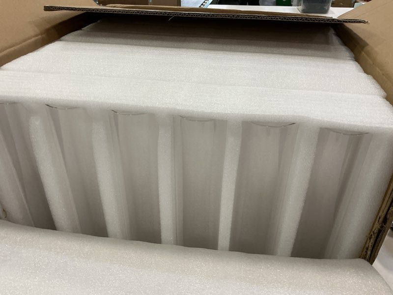 Condition photo showing Good Condition for Treela 36 Pcs 2.5" W x 14" H Hurricane Candle Holder Sleeve Bottomless Glass Cylinder Candleholder Tall Candle Glass Cover Clear Open Ended Shade Chimney Tube Cover for Pillar Taper Lamp