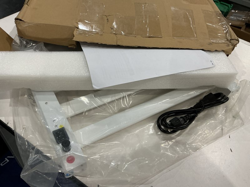 Condition photo showing As Is for similar to color may differ white electric towel warmer, wall mounted heated towel racks for bathroom, plug-in towel heater, 4 bars electric towel rack with timer and led indicator aluminum