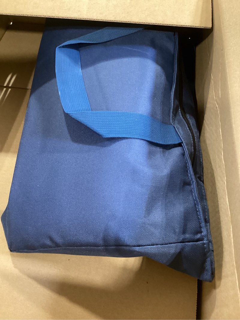 Condition photo showing Good Condition for american mahjong tile set, mah jong set complete with blue bag, 166 white tiles with golden dices for travel, 4 all-in-one mahjong racks with pushers