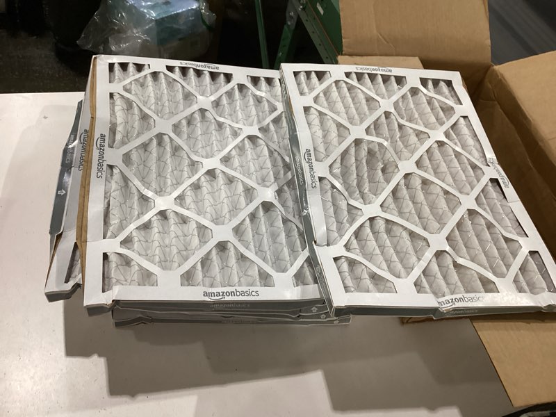 Condition photo showing As Is for amazon basics 14x20x1 air filter, merv 8 ac furnace filters, allergy control, electrostatic, removes dust pollen and lint, 6-pack (actual size: 13.75" x 19.75" x 0.75") 14x20x1 merv 8