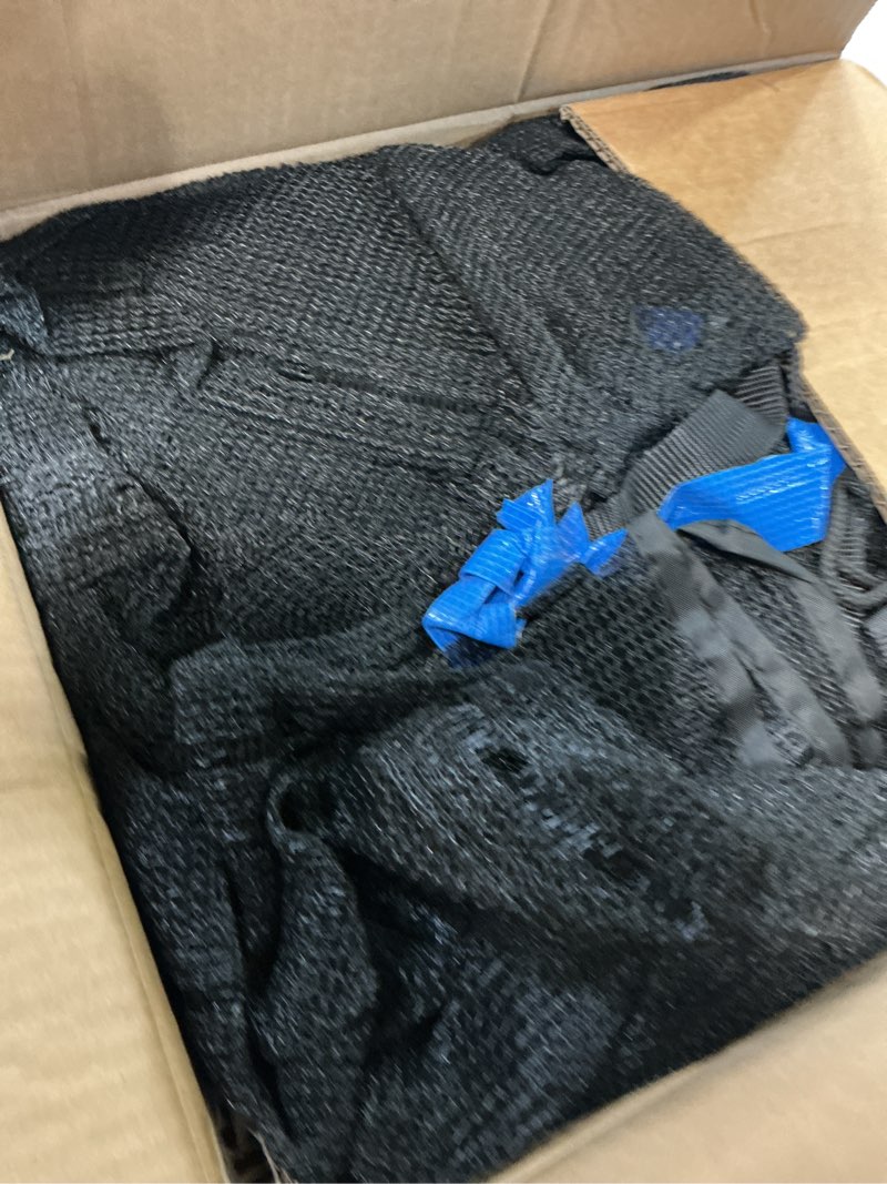 Condition photo showing Good Condition for trampoline replacement safety enclosure net for 6 straight poles round frame trampolines, breathable and weather-resistant trampoline net with adjustable straps (net only) 15ft frame
