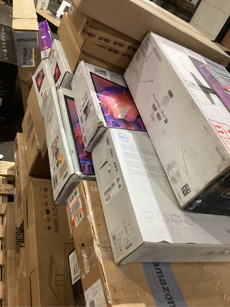pallet of broken monitors