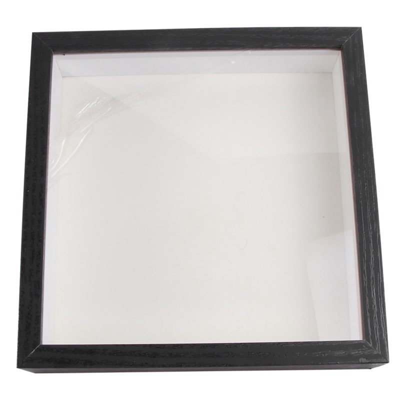 Cabilock 1pc Specimen Frame Black Photo Frame Glass