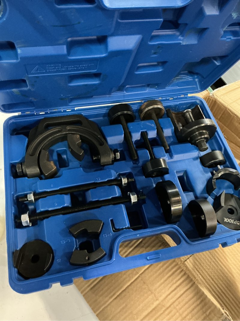 Condition photo showing Good Condition for dptool bushing press kit rear axle arm suspension bushing removal installation tool kit compatible with toyota camry & corolla mpv