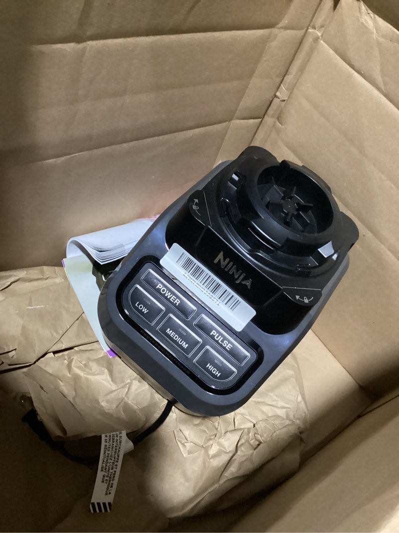 Condition photo showing As Is for Ninja BL610 Professional 72 Oz Countertop 1000-Watt Base and Total Crushing Technology for-Smoothies, Ice and Frozen Fruit, Black, Blender + Pitcher