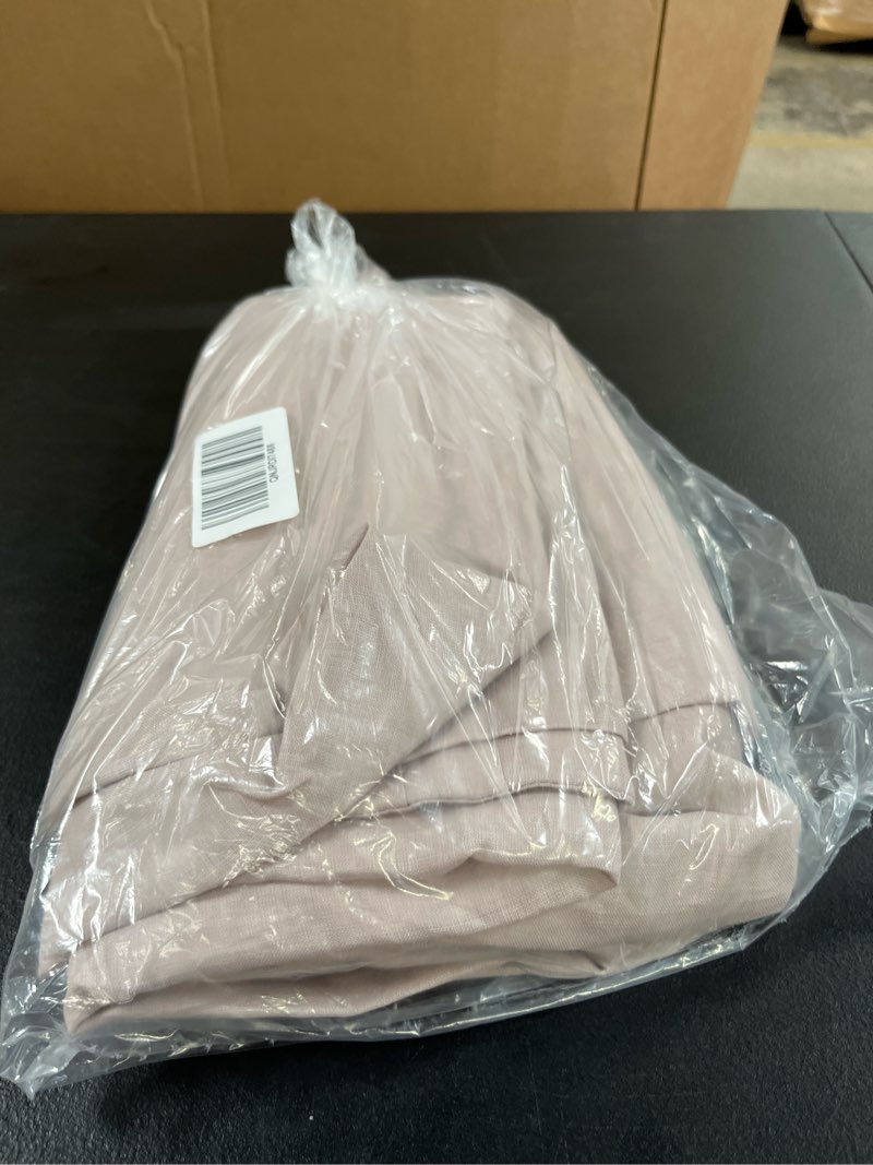 Condition photo showing Good Condition for european linen true blackout curtain, 48x96, rose quartz
