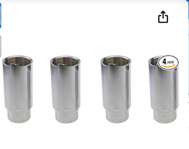 2 Post Lift Tall Truck Extension Adapter (Set of 4) 3 Inch Height Extensions for Taller Vehicles Heavy Duty Steel Construction Accessories