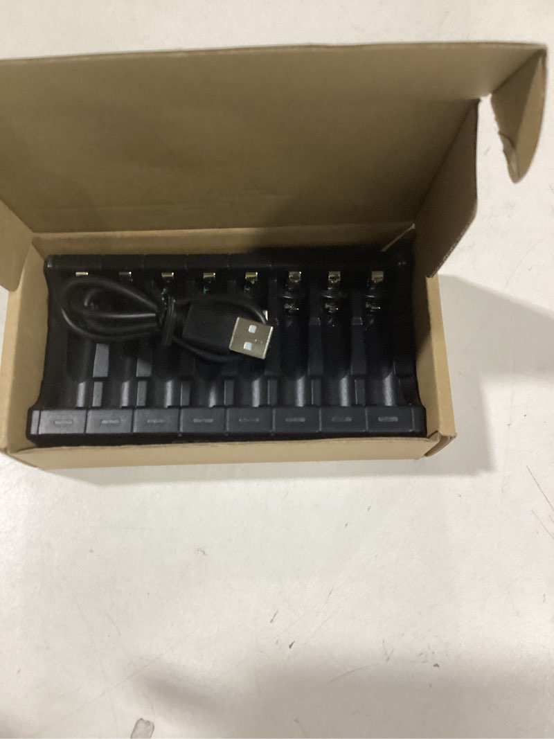 Condition photo showing Good Condition for AA AAA Battery Charger, Suitable for 1.2V Ni MH Batteries, 5V 2A Type-C Fast 8-Slot LED Light as Charging Indicator, Rechargeable AAA Battery Charger