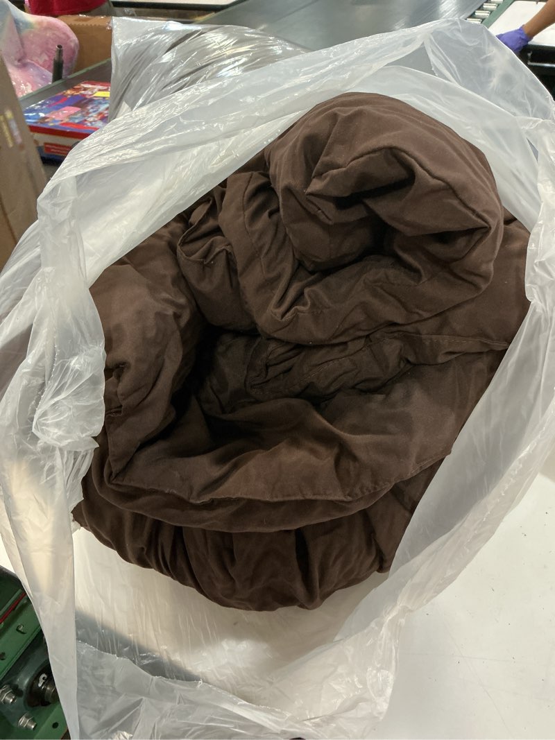 Condition photo showing As Is for ( incomplete ) paxrac earthy brown comforter full size, neutral 3 pieces comforter set, lightweight solid bedding set, all seasons soft fluffy full comforter set (80x90in comforter & 2 pillowcases) brown full (80''x90'')